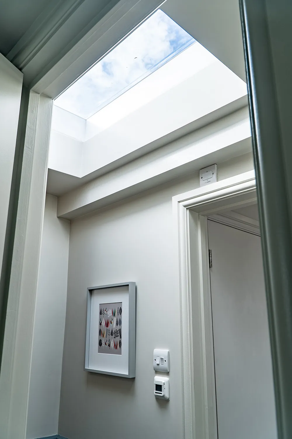 Loft landing lit by a rooflight